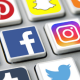 Icônes de médias sociaux Facebook, Instagram et autres