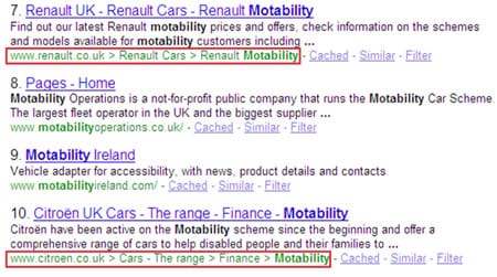 Page résultat google Exemple page résultat Google